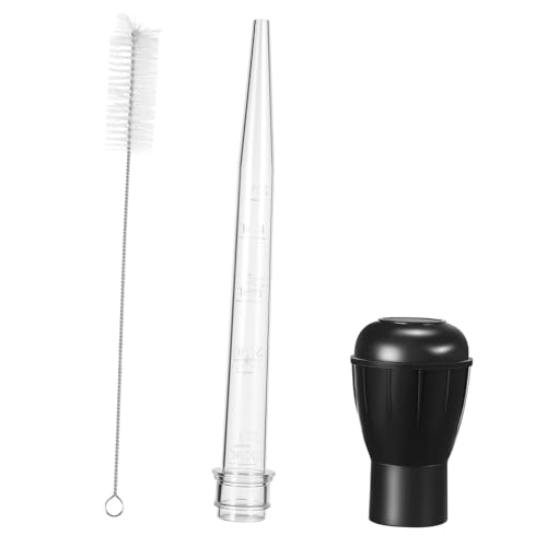 Cabilock 1 Set Turkey Baster Kit with Brush Portable Seasoning Pump for Cooking Grilling Roasting Lightweight Bbq Tool for Marinating Meat Cleaning Grease for Outdoor Gatherings