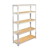 ✅Robustezza Ineguagliabile: Scaffale 180x120x45cm con struttura in metallo zincato a caldo, con finitura Zincata, resistente a corrosione e ruggine. Capacità di carico eccezionale: 875kg totali (175kg per ripiano), perfetto per carichi pesanti in garage, cantine e officine.