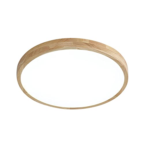 Plafonnier rond en bois pour plafond bas éclairage LED performant