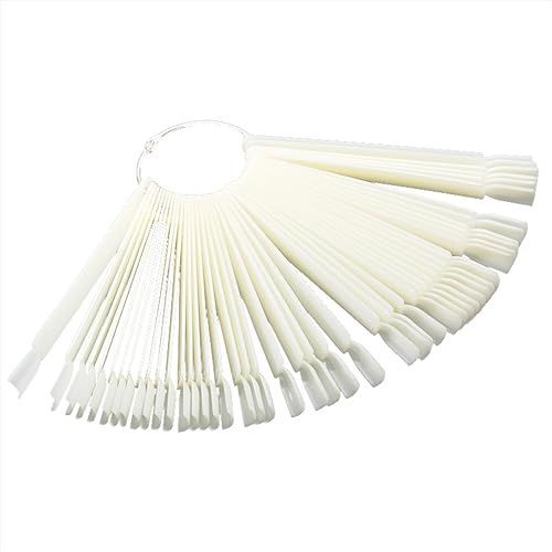 50 peças amostras de exibição de unhas falsas dicas de arte de unhas vara placa de ventilador de prá