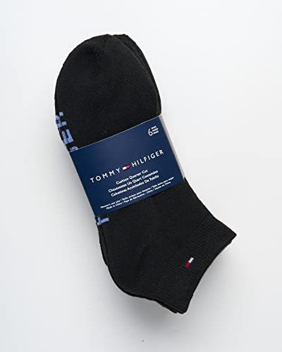 Image of Tommy Hilfiger Womens Quarter Socks - 6 Pack Cotton Blend Cushioned Athletic Ankle Socks for Women for Sports and Running