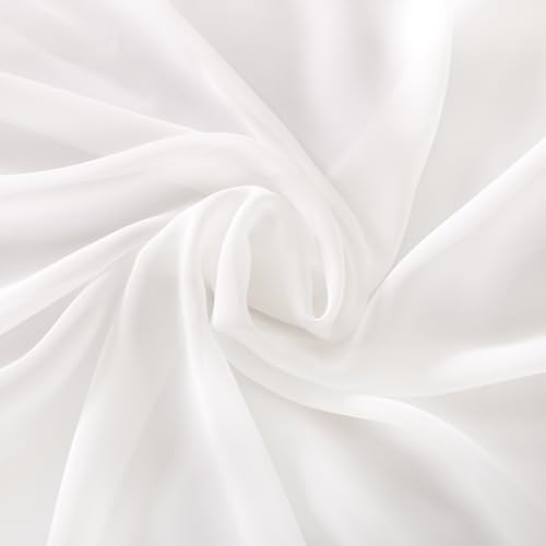 Image of Ivory Chiffon Fabric by The Yard Continuous Sheer Arch Fabric 20 Yards