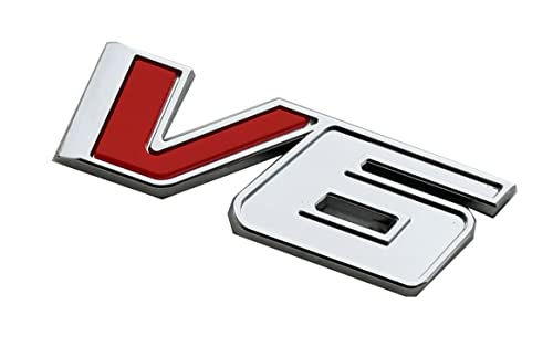 Image of 1x NEW Bed Fender V6 Emblem Tailgate 3D Sticker Badge Replacemewnt for 17-18 Canyon Colorado 23349280 (Chrome)
