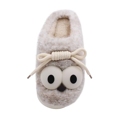 Image of VRITRAZ Unisex Adult Comfort Closed Toe Warm Fur Home Clogs Indoor Slipper for Women