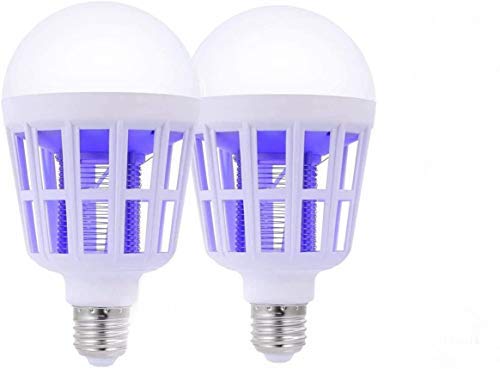 Adrienne Friedly Bug Zapper 2 in 1 Mosquito Killer Lamp UV LED Electronic Insect & Fly Killer Insect Zapper Fly Trap Indoor & Outdoor LED Light Bulb Pest Control (B-2pack)