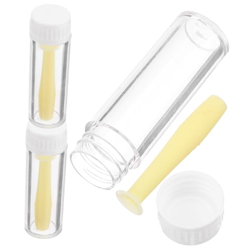 TOBBOMEY Set 3 Pezzi Bastoncini in Silicone per Ottiche a Rgp, Dispositivi Portatili per Rimozione Ottiche Sclerali, Applicatori Compatti da Viaggio Supporto Ventosa