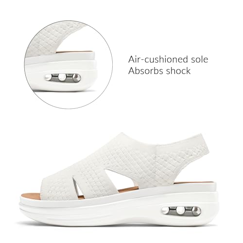 Image of mysoft Womens Comfortable Walking Sandals Slip On Air Cushion