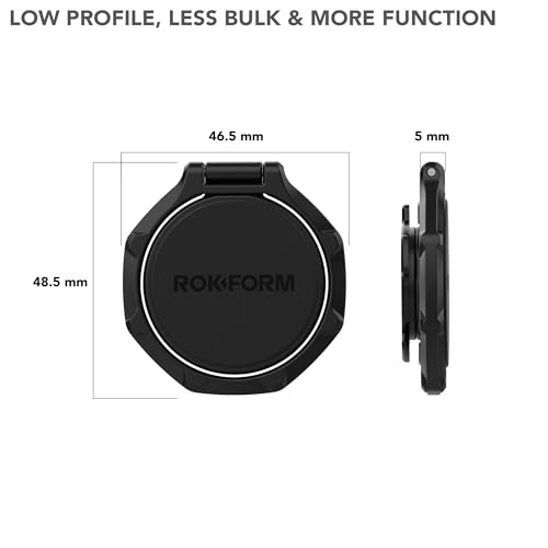 Rokform - Magnetic Sport Ring Grip and Stand, Version 2, Metal Cell Phone Holder, Specially Designed for Rokform iPhone, Samsung, & Pixel ROKLOCK Twist Lock Cases (Black) by Rokform - Image 7