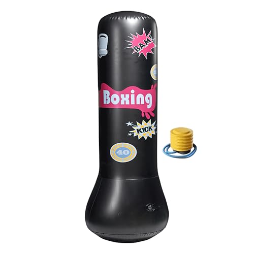 Aufblasbarer Boxsack Kinder – Luftgefüllter Trainingssack, Boxspielzeug Kleinkind | robustes Schlagkissen für Übung, aufblasbarer Trainingspartner für Zuhause – Wohnzimmer Spielfläche, Kindersportplat
