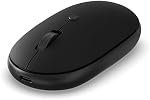 Satechi OntheGo Bluetooth Mouse with USB C Rechargeable Battery, Connect up 3 Devices, Compact and Portable Wireless Mouse for Laptop, Computer, Tablet – Black