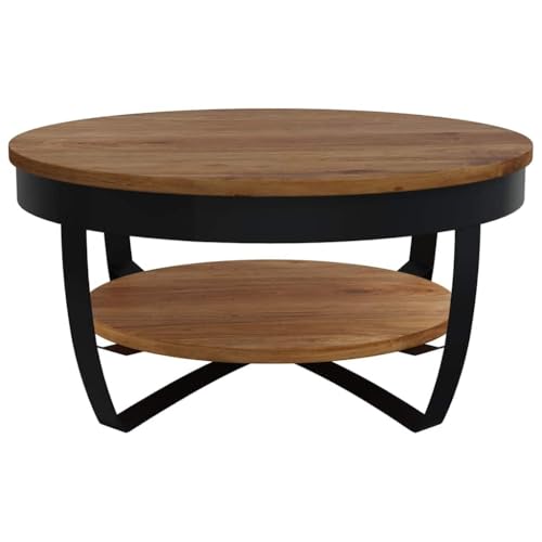 Table basse ronde 65x32 cm compacte pour petits salons encombrés - 6