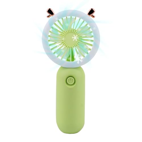 Ventilador portátil recargable, ventilador portátil - ventilador de bolsillo con luz,Ajustes de 3 velocidades Gadget portátil USB recargable LED LIGHT Outdoor para niños