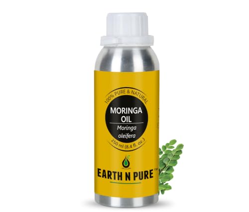 Image of Earth N Pure Moringa Oil | 100% Pure & Natural | Cold-Pressed | Skin, Hair & Massage | Deeply Moisturizing | Vegan & Cruelty-Free | 250ml
