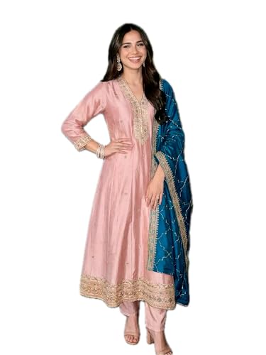 LookMark Women's Silk Blend Printed Kurta Set | Kurti with Pants ...