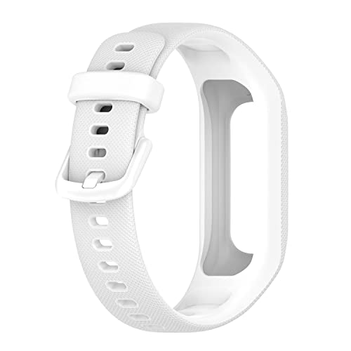 Image of Soft Silicone Bands Compatible with Garmin Vivosmart 5 Straps Replacement Wristbands with Secure Metal Watch Clasp Buckle Bracelet Band Case Cover for Women Men, 3 Pack