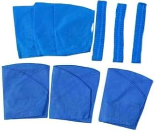 20 gorros desechables de trabajo, gorros sanitarios no tejidos, para chef, para el pelo, color azul, azul