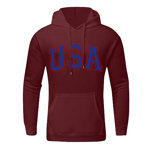 Ymosrh Men's Sweatshirt Hoodie Long Sleeve Casual Letter Print Pullover Hooded Sweatshirts Streetwear, M-6XL3