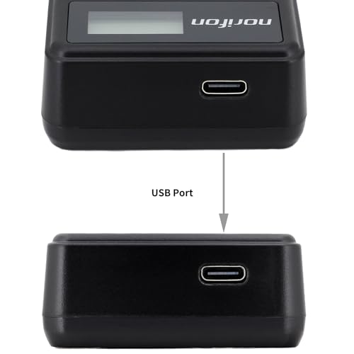 Norifon NB-6L Dual Channel LCD USB Charger for Canon PowerShot SX530 HS, SX610 HS, SX710 HS, SD1200 is, SD1300 is, S120 IXY 10S IXY 30S Camera and More