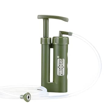 VelleyHiker Portable Water Filter, Survival Pump Water Purification, with RO Membrane (0.0001 Micron)—Removing 99.999% of The Tested microorganisms—for Hiking, Camping, Emergency, and Outdoor Activities