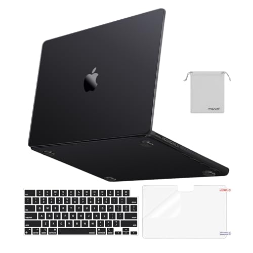 MOSISO Matte Finish Case Compatible with MacBook Pro 14 inch 2026 2025-2021 M5 M4 M3 M2 M1, Matched Laptop Color, 4 in 1 Kit Seamlessly Closes Lightweight Crack-Resistant Hard Shell, Space Black Clear