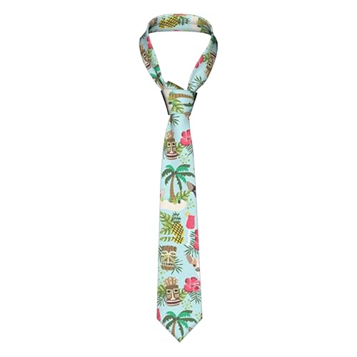 EVIUS Lingge Cravate élégante pour homme – Cravate classique à motifs professionnels pour les occasions formelles, coupe ajustée personnalisée pour un charme gentleman., Ananas pour chien, taille