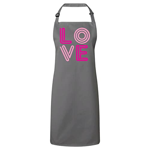 Tablier cuisine premium gris au design soigné et lettrage vintage pour cuisinier