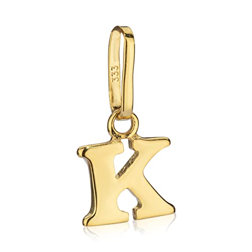 Colgante letra K de oro amarillo 333 de 8 quilates NKlaus mini para niños