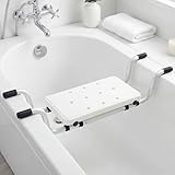 Badewannensitz,OJTOJT Verstellbarer Bath Seat Senior, Bathtub Seat mit 130 kg Tragkraft, Badewannenstuhl für Senioren, für Familienbäder, Toiletten, Badewannen