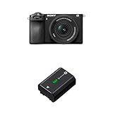 Sony Alpha 6700 Systemkamera (APS-C) mit 16–50mm II Objektiv – KI-Autofokus, 5-Achsen-Stabilisierung, 4K 120p Video, Touchscreen, ideal für Vlogging & Foto + Sony NPFZ100.CE