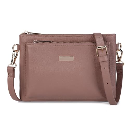 Sac à bandoulière pour femme AFKOMST en cuir végétalien avec sangle réglable