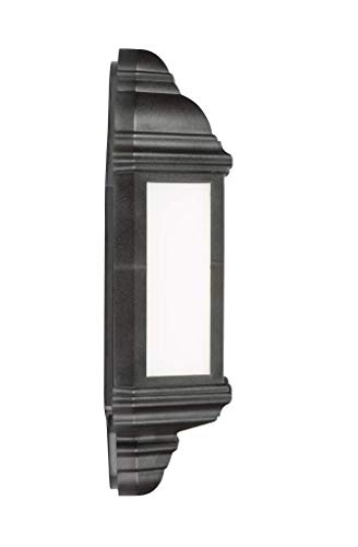 Knightsbridge LED Half Wall Lantern, Polycarbonate, 8 W, Black