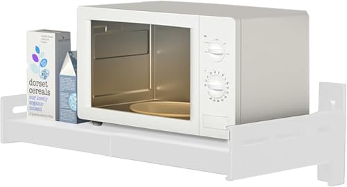 Estante para microondas ahorra espacio mueble de cocina de pared sin taladrar 2