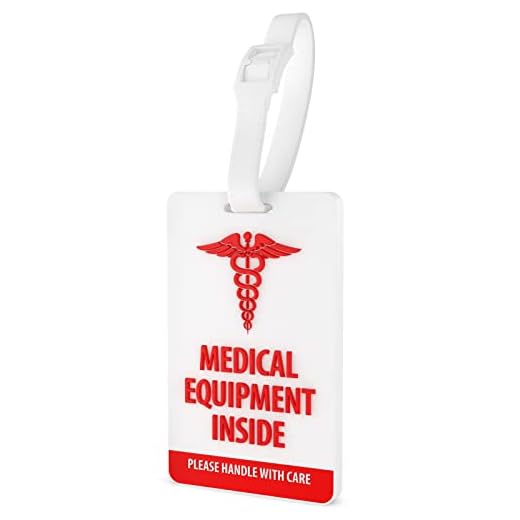 Shacke Medical Equipment Luggage Tag for Air Travel – CPAP, BiPAP (White)