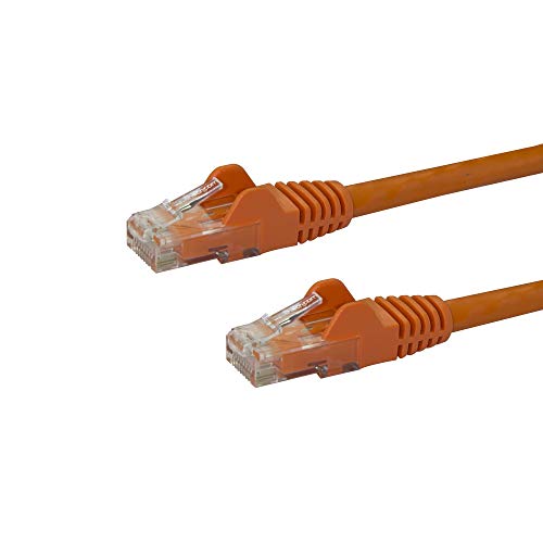 StarTech.com 4ft CAT6 Ethernet Cable - Orange CAT 6 Gigabit Ethernet Wire -650MHz 100W PoE++ RJ45 UTP Category 6 Network/Patch Cord Snagless w/Strain Relief Fluke Tested UL/TIA Certified (N6PATCH4OR)