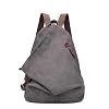 KouLi Buir Canvas Vintage Backpack – Large Casual Daypack Outdoor Travel Rucksack Hiking Backpacks for Men Women