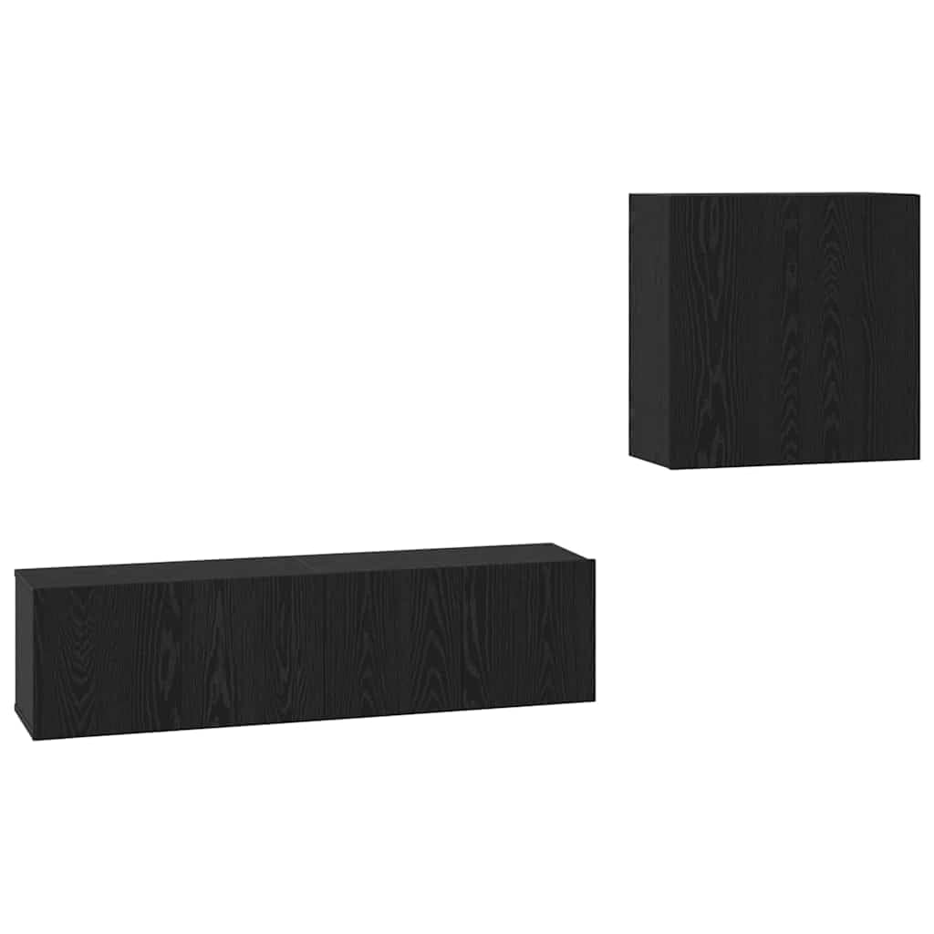 Mobile basso per TV, montaggio a parete, 120 cm, nero, effetto