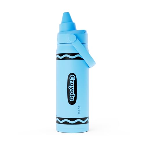 Image of CamelBak Crayola Chug Insulated Stainless Steel Water Bottle, Cold Retention Design with Spill Resistant Chug Lid for Everyday Hydration, 16oz, Sky Blue
