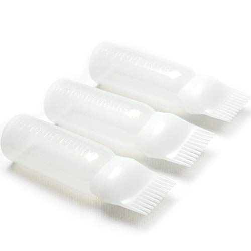 Luwigs Pack of 3 Root Comb Applicator Bottle 6 Ounce Bottle Comb with Graduated Scale for Hair Dye Coloring Scalp Treatment Essential