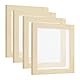 PATIKIL 7,9x7,9 Holz-Papiersieb, 4er-Pack Papierherstellungsrahmen Papierherstellungssieb für DIY-Papierhandwerk Trockenblumenhandwerk, Naturfarbe