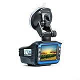 Dispositivo de detección de velocidad de cámara de salpicadero 2 en 1, grabación de viaje en coche con sistema de alertas, carcasa compacta para mayor seguridad vial, color negro
