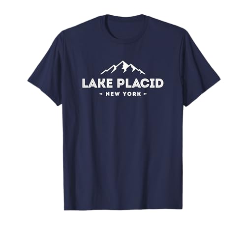 Vintage Lake Placid New York Mens Retro Throwback Souvenir T-Shirt