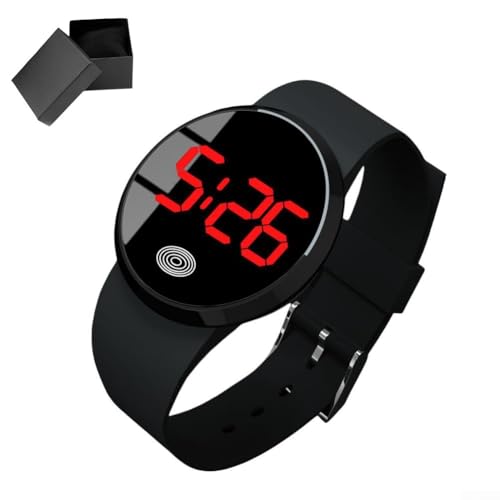 YobiLife Montre numérique LED à grand écran, montre LED décontractée pour hommes et femmes, étudiants, grand écran tactile LED pour affaires et...
