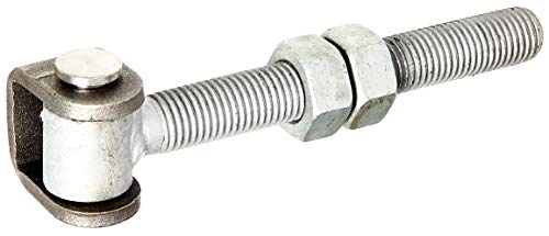 Gah-alberts 418373 bandella per cancelli con dadi vite ad occhiello zincata a caldo, perno di collegamento e anello di sicurezza in acciaio inox filettatura m20