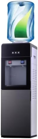 SOOPYK Hot And Cold Top Loading Water Dispenser Cooler 5 Gallon With Child Safety Lock And Storage Cabinet For Home Office Use White