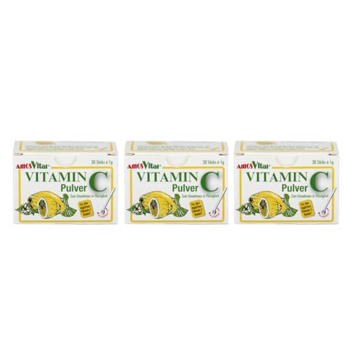 Amosvital Vitamin C Pulver 1000mg Sticks - FS mit je 30 Sticks á 1g zum Auflösen (1)