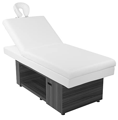 Skinact Murade Massage Table White, Facial Bed With Reclinable Backrest White #TOP16
