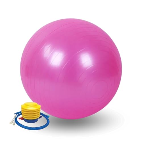 Pelota Yoga 45 cm. Pelota de Pilates Antideslizante. Pelota de Entrenamiento, Fitness, Equilibrio, Deporte. Pelota de PVC para Relajación, Dolor de Espalda. Antiexplosión. (Inflador Incluido)