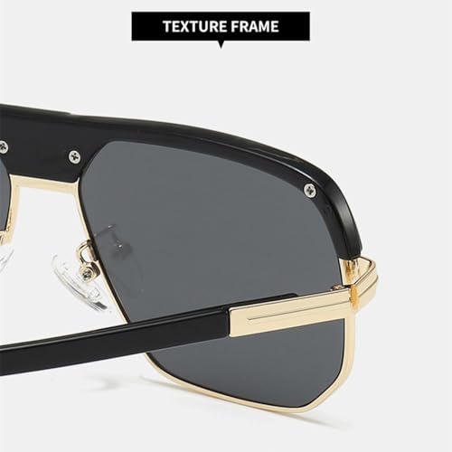 Lunettes de soleil rétro anti-éblouissement mode léopard mixte - 4