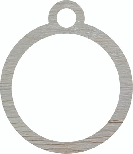 Dog Tag Outline Craft 2" Cutout, Unfinished Wood Blank Fall Paintable Craft, Pet