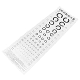 TOBBOMEY Modell Sehtafel Wandkarte Visuelle Augenuntersuchungstafel Pvc material Praktisch Für Zuhause Schule Gesundheitszentrum Sehprobentafel Standard Augendiagramm